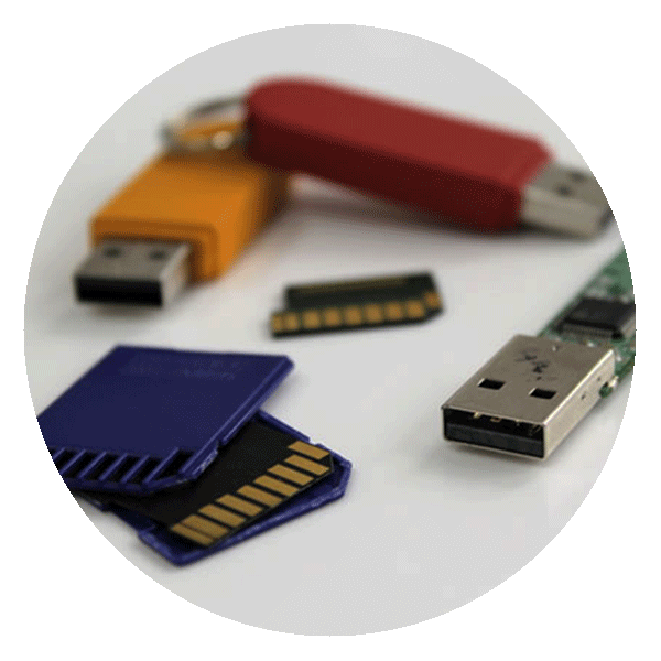 SD, USB and memory sticks