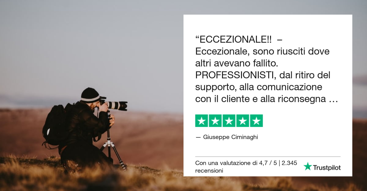 Un cliente soddisfatto per aver recuperato i propri dati Trustpilot Review - Ontrack Recupero Dati