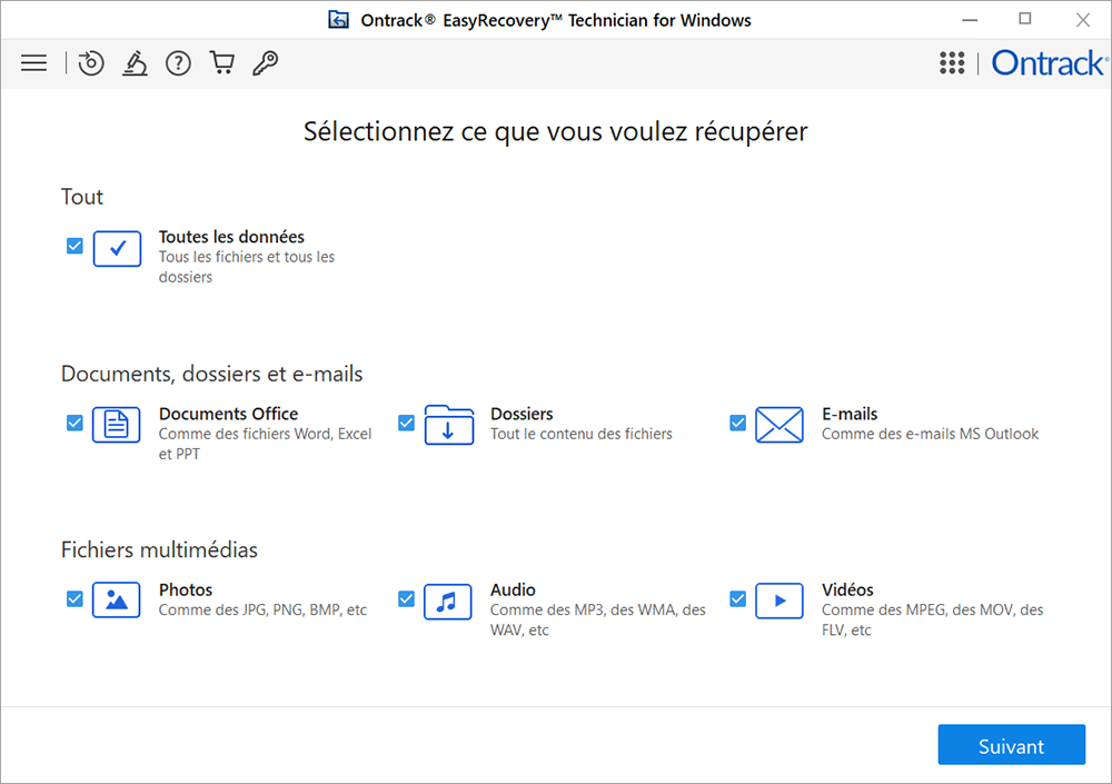 Logiciel de récupération Ontrack EasyRecovery Logiciel de récupération Ontrack EasyRecovery