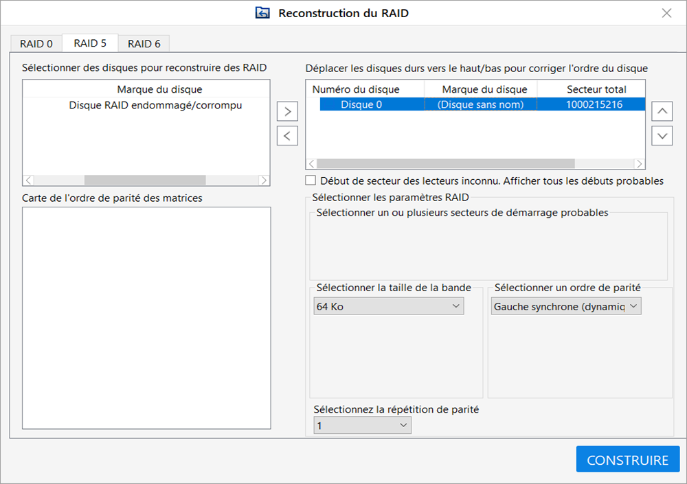 Récupérer les données RAID 5